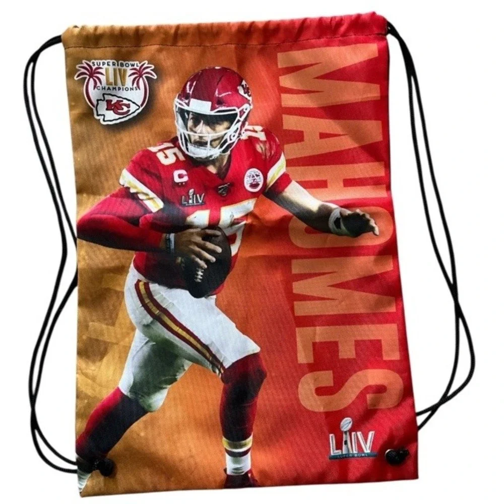 Patrick Mahomes Kansas City Chiefs Super Bowl LIV Champions FOCO‎ Drawstring Bag